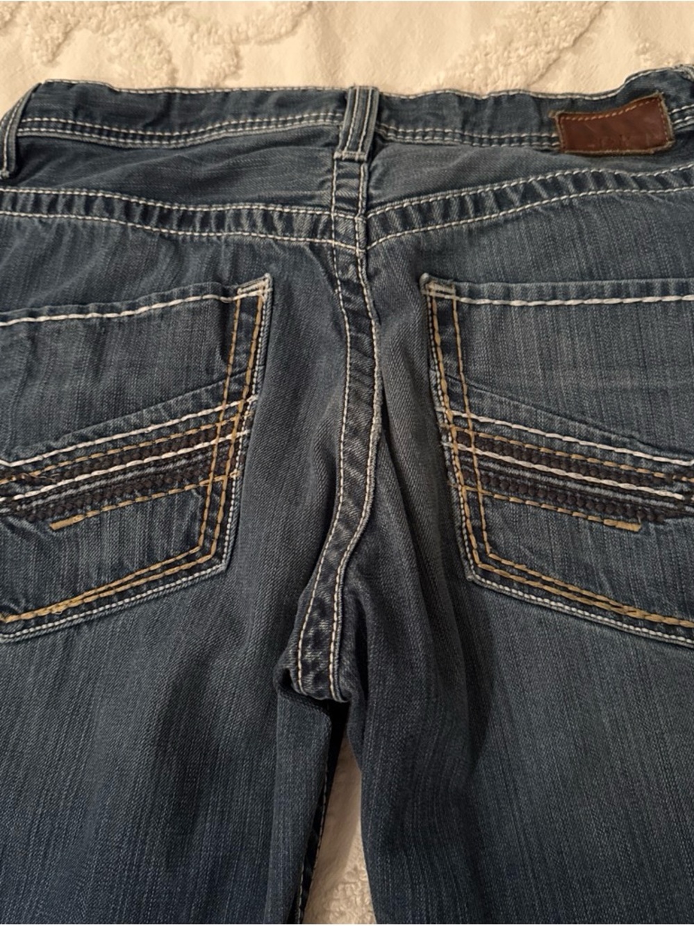 BKE Tyler Straight Leg Heavy Stitch Denim Jeans 31x34